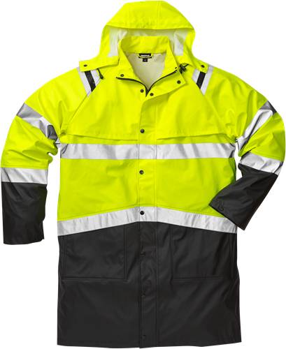 Fristads High Vis Regenmantel Kl. 3 4634 RS - Warnschutz-Gelb/Schwarz/3XL 114040-196-3XL