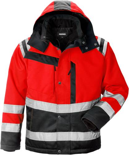Fristads High Vis Winterjacke Kl. 3 4043 PP - Warnschutz-Rot/Schwarz/XS 119630-396-XS