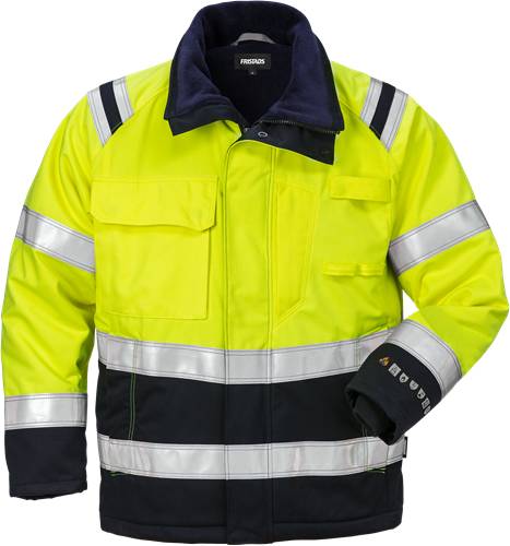 Fristads Flamestat High Vis Winterjacke Kl. 3 4185 ATHS - Warnschutz-Gelb/Marine/M 119923-171-M