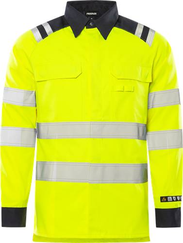 Fristads Flamestat High Vis Hemd Kl. 3 7050 ATS - Warnschutz-Gelb/Marine/4XL 124178-171-4XL