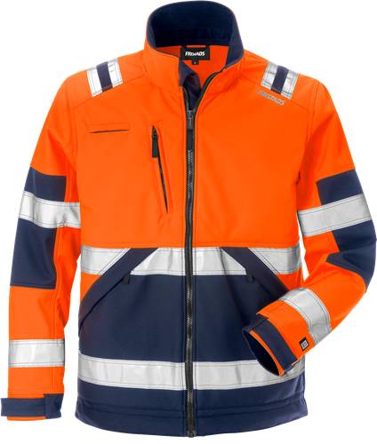 Fristads High Vis Softshell-Jacke Kl. 2 4083 WYH - Warnschutz-Orange/Marine/XS 125024-271-XS