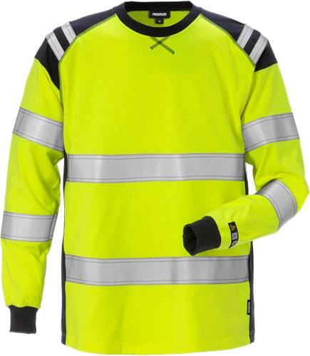 Fristads Flamestat High Vis T-Shirt, la Kl. 3 7077 TFLH - Warnschutz-Gelb/Marine/XS 125041-171-XS
