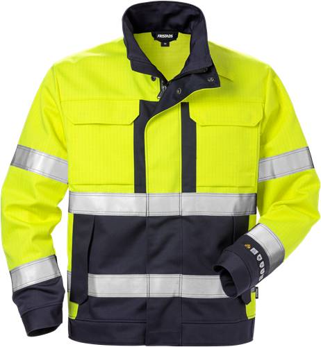 Fristads Flame High Vis Jacke Kl. 3 4584 FLAM - Warnschutz-Gelb/Marine/L 125938-171-L
