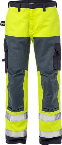 Fristads Flame High Vis Hose Kl. 2 2585 FLAM - Warnschutz-Gelb/Marine/C150 125940-171-C150