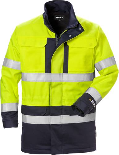 Fristads Flame High Vis Winterparka Kl. 3 4589 FLAM - Warnschutz-Gelb/Marine/M 125947-171-M