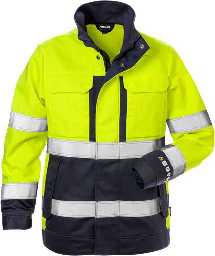 Fristads Flame High Vis Jacke Damen Kl. 3 4590 FLAM - Warnschutz-Gelb/Marine/L 125952-171-L