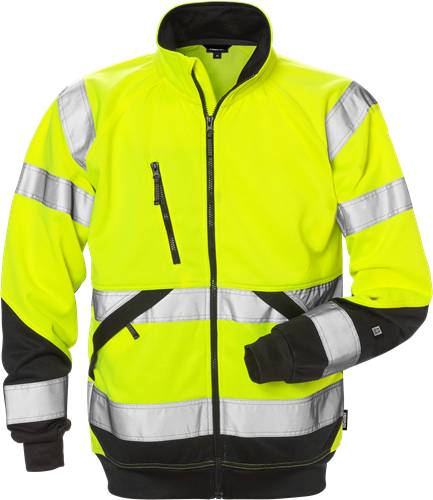 Fristads High Vis Sweatjacke Kl. 3 7426 SHV - Warnschutz-Gelb/Schwarz/M2M 126534-196-M2M