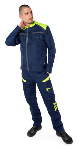 Fristads Jacke 4555 STFP - Marine/Gelb/M 129481-556-M