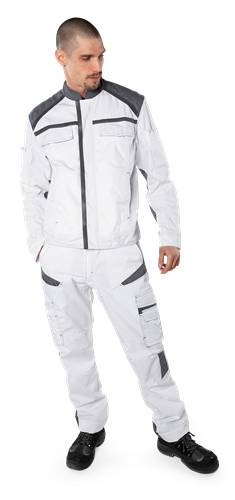 Fristads Jacke 4555 STFP - Weiß/Grau/L 129481-965-L