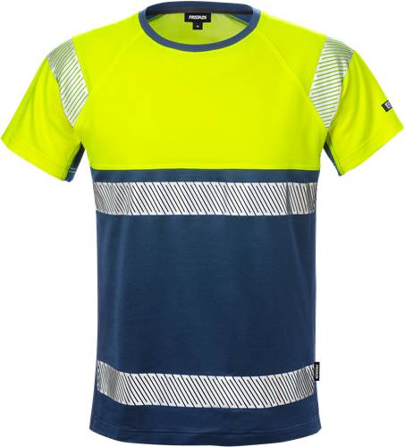 Fristads High Vis T-Shirt, Kl. 1 7518 THV - Warnschutz-Gelb/Marine/M 129511-171-M