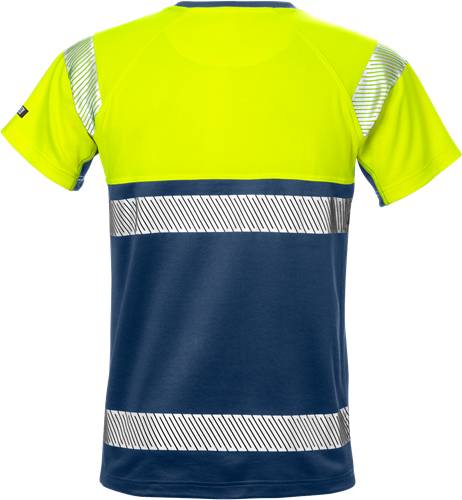 Fristads High Vis T-Shirt, Kl. 1 7518 THV - Warnschutz-Gelb/Marine/M2M 129511-171-M2M