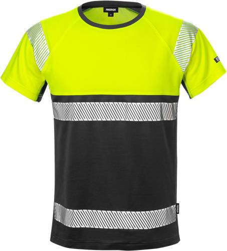 Fristads High Vis T-Shirt, Kl. 1 7518 THV - Warnschutz-Gelb/Schwarz/4XL 129511-196-4XL