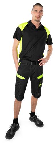 Fristads Shorts 2562 STFP - Schwarz/Gelb/M2M 129530-982-M2M