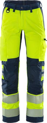 Fristads High Vis Stretch-Hose Kl. 2 2712 PLU - Warnschutz-Gelb/Marine/C62 130164-171-C62