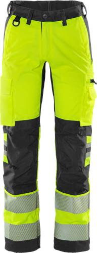 Fristads High Vis Stretch-Hose Kl. 2 2712 PLU - Warnschutz-Gelb/Schwarz/C56 130164-196-C56