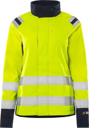 Fristads Flamestat High Vis Softshelljacke Damen Kl. 3 4076 FSS - Warnschutz-Gelb/Marine/S 130238-171-S