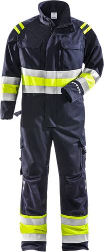 Fristads Flamestat High Vis Overall Kl 1 8174 ATHS - Warnschutz-Gelb/Marine/M2M 130666-171-M2M