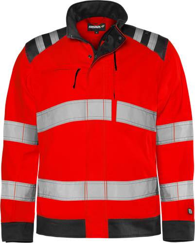 Fristads High Vis Green Jacke Kl. 3 4067 GPLU - Warnschutz-Rot/Schwarz/3XL 131976-396-3XL
