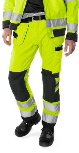 Fristads High Vis Green Handwerkerhose Kl. 2 2641 GPLU - Warnschutz-Gelb/Schwarz/M2M 131981-196-M2M