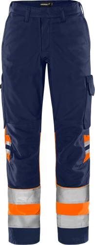 Fristads High Vis Green Hose Damen Kl. 1 2652 GPLU - Warnschutz-Orange/Marine/48 131983-271-48