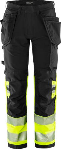 Fristads High Vis Green Handwerker Stretchhose Kl. 1 2643 GSTP - Warnschutz-Gelb/Schwarz/C60 134187-196-C60