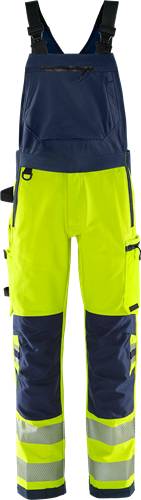 Fristads High Vis Green Stretch-Latzhose Kl. 2 1031 GSTP - Warnschutz-Gelb/Marine/C150 134190-171-C150