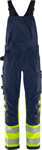 Fristads High Vis Green Stretch Latzhose Kl. 1 1032 GSTP - Warnschutz-Gelb/Marine/C52 134244-171-C52