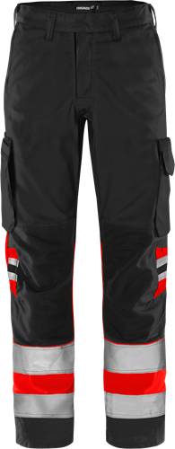 Fristads High Vis Green Hose Kl.1 2668 GPLU - Warnschutz-Rot/Schwarz/D120 134271-396-D120