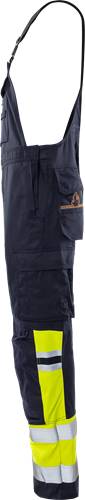 Fristads Flamestat High Vis Stretch-Latzhose Kl.1 2168 ATHF - Warnschutz-Gelb/Marine/D92 300239-171-D92