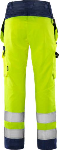 Fristads High Vis Handwerkerhose Damen Kl. 2 2671 GPLU - Warnschutz-Gelb/Marine/44 300528-171-44