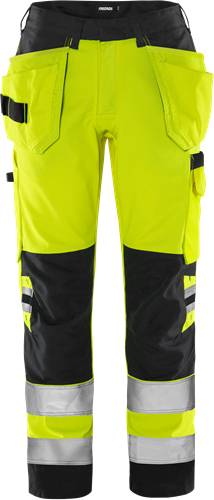 Fristads High Vis Handwerkerhose Damen Kl. 2 2671 GPLU - Warnschutz-Gelb/Schwarz/46 300528-196-46