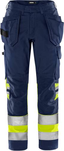 Fristads High Vis Handwerkerhose Damen Kl. 1 2670 GPLU - Warnschutz-Gelb/Marine/36 300529-171-36