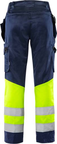 Fristads High Vis Handwerkerhose Damen Kl. 1 2670 GPLU - Warnschutz-Gelb/Marine/34 300529-171-34