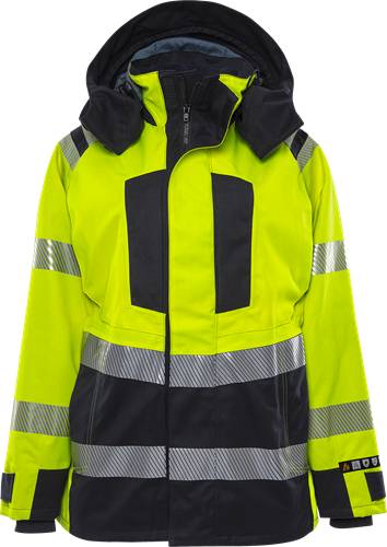 Fristads Flamestat Warnschutz Airtech® Shelljacke Damen Kl. 3 4526 ATHR - Warnschutz-Gelb/Marine/XL 300563-171-XL