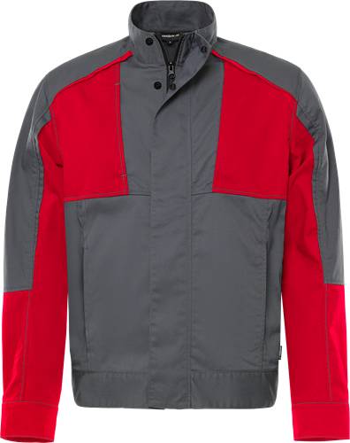 Fristads Green Jacke 4930 GWM - Grau/Rot/M 301025-866-M