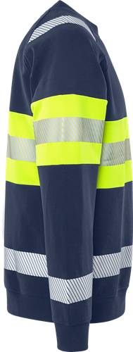Fristads High Vis Sweatshirt Kl 1 7530 GKC - Warnschutz-Gelb/Marine/XL 301030-171-XL