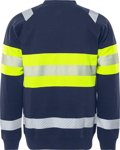Fristads High Vis Sweatshirt Kl 1 7530 GKC - Warnschutz-Gelb/Marine/L 301030-171-L