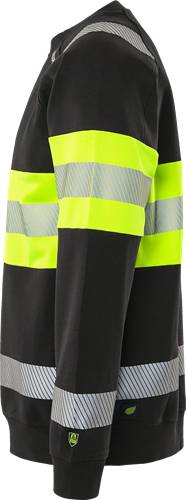 Fristads High Vis Sweatshirt Kl 1 7530 GKC - Warnschutz-Gelb/Schwarz/XS 301030-196-XS