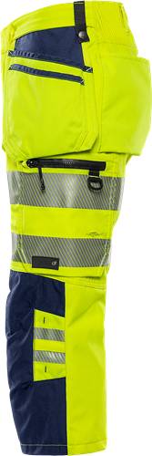 Fristads High Vis Stretch-3/4-Hose Kl. 2 2666 GSTP - Warnschutz-Gelb/Marine/M2M 301056-171-M2M