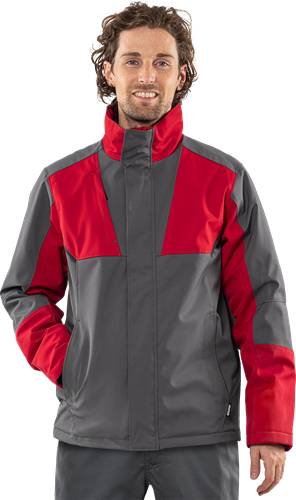 Fristads Softshell-Winterjacke 4931 GSW - Grau/Rot/M2M 301217-866-M2M