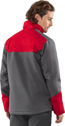 Fristads Softshell-Winterjacke 4931 GSW - Grau/Rot/3XL 301217-866-3XL