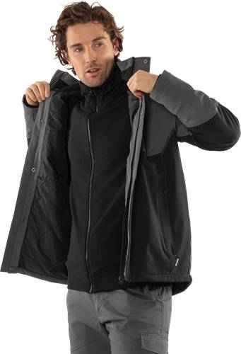 Fristads Softshell-Winterjacke 4931 GSW - Grau/Schwarz/3XL 301217-896-3XL