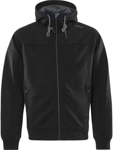 Fristads Sweatshirt-Jacke mit Kapuze 7550 GSM - Schwarz/Grau/XS 301424-996-XS