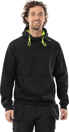 Fristads Sweatshirt mit Kapuze 7551 GSM - Schwarz/Grau/XL 301425-996-XL