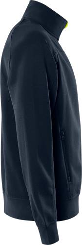 Fristads Sweatshirt-Jacke 7552 GSM - Dunkel Marineblau/Warnschutz-Gelb/M 301426-557-M
