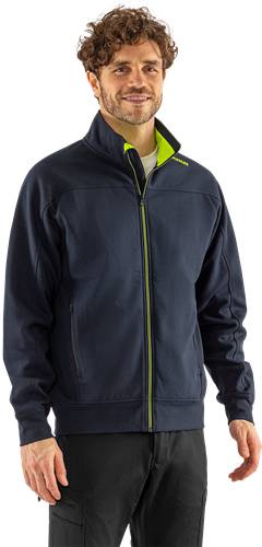 Fristads Sweatshirt-Jacke 7552 GSM - Dunkel Marineblau/Warnschutz-Gelb/M 301426-557-M