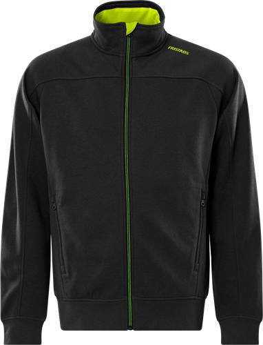 Fristads Sweatshirt-Jacke 7552 GSM - Schwarz/Gelb/M 301426-982-M