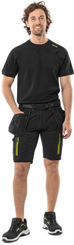 Fristads Funktions-T-Shirt 7554 GPIN - Dunkel Marineblau/Warnschutz-Gelb/L 301428-557-L
