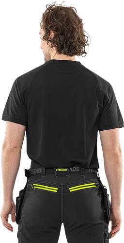 Fristads Funktions-T-Shirt 7554 GPIN - Dunkel Marineblau/Warnschutz-Gelb/L 301428-557-L