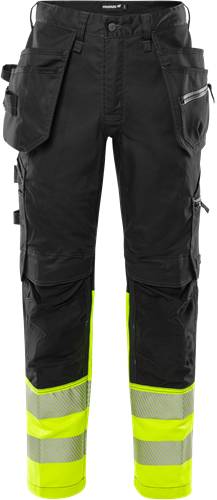 Fristads High Vis Handwerker-Stretchhose Kl 1 2906 GWM - Warnschutz-Gelb/Schwarz/C46 301441-196-C46